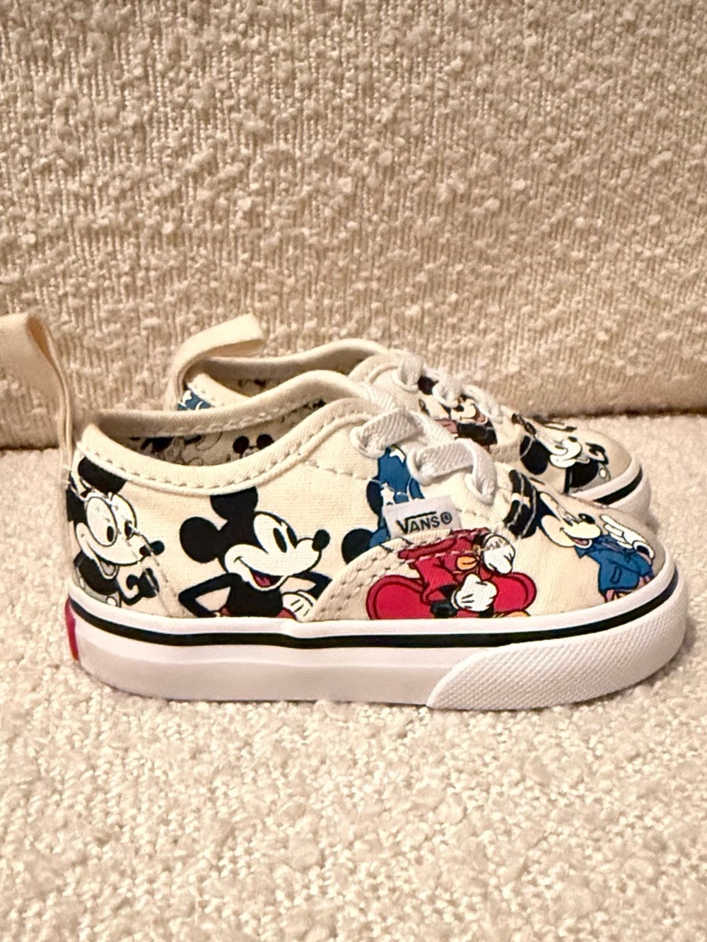 Vans Kids Disney Fantasia Mickey Mouse Classic White Canvas Sneakers